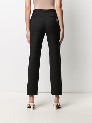 Armani Exchange Logo-Patch Cropped Trousers