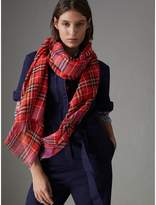 Thumbnail for your product : Burberry Check Wool Silk Scarf
