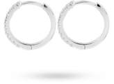 Thumbnail for your product : 9ct White Gold 0.15ct Diamond Small Hoop