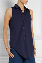 Thumbnail for your product : Equipment Mina tie-front cotton top