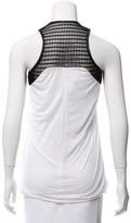 Thumbnail for your product : Yigal Azrouel Sleeveless Leather-Trimmed Top w/ Tags