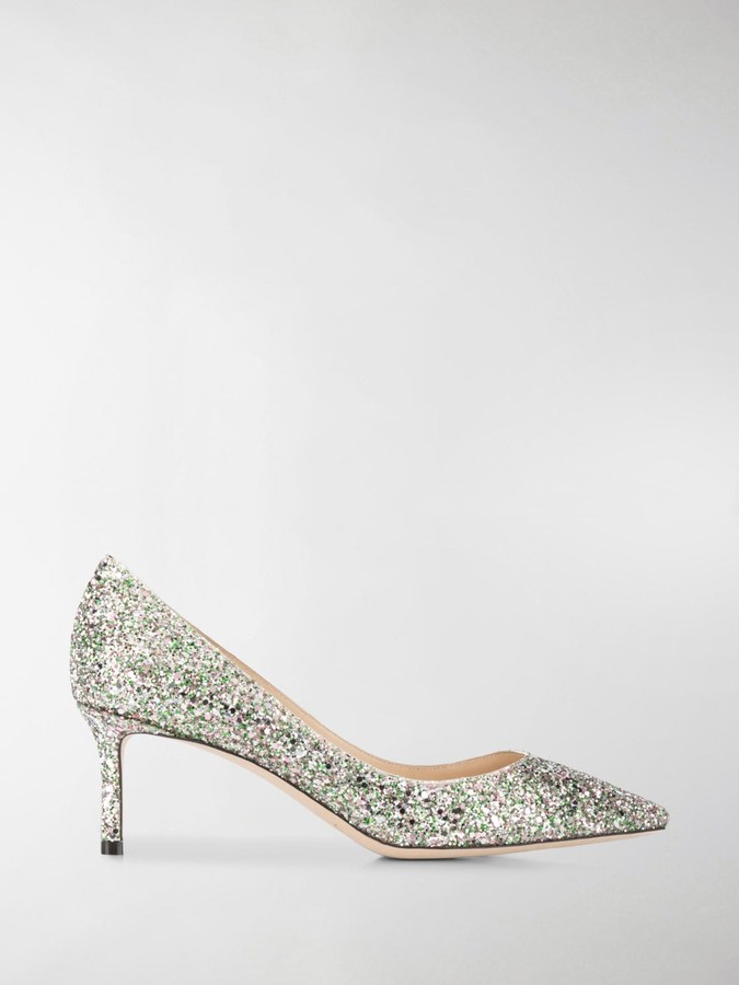 sparkly kitten heel shoes