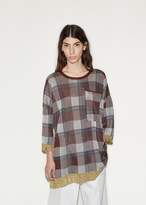 Thumbnail for your product : Acne Studios Beah Check Tunic Top Burgundy Check