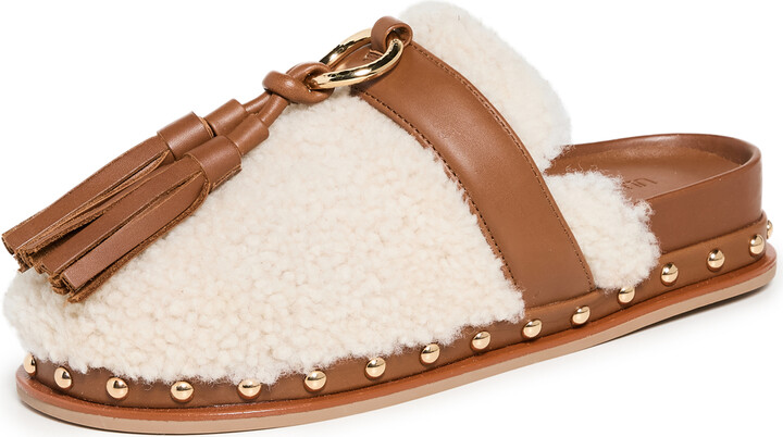 Ulla Johnson Ruby Shearling Slides - ShopStyle
