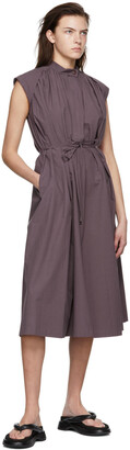 Low Classic Purple Cotton Midi Dress