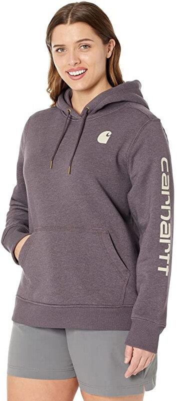 carhartt women's regular clarksburg sleeve logo hooded sweatshirt