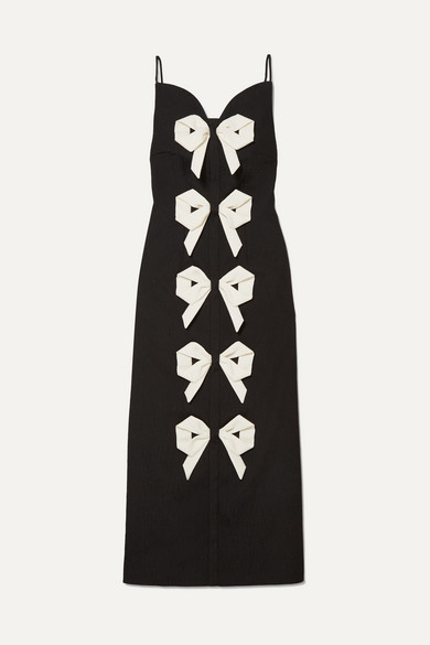 Emilia Wickstead - Paris Bow-detailed Cloque Dress - Black