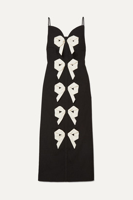 Emilia Wickstead Paris Bow-detailed Cloque Dress - Black