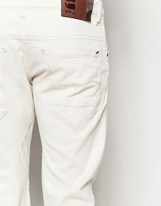 G Star G-Star Jeans Arc 3d Slim Fit Stretch Overdye Twill In Oatmeal