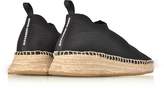 Thumbnail for your product : Alexander Wang Dylan Black Knit Low Top Sneakers w/Jute Sole