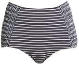 Thumbnail for your product : Jonathan Simkhai Striped High Waisted Bikini Bottom