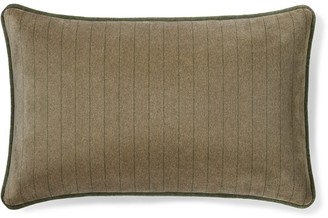 Velvet Menswear Stripe Pillow Cover, Green
