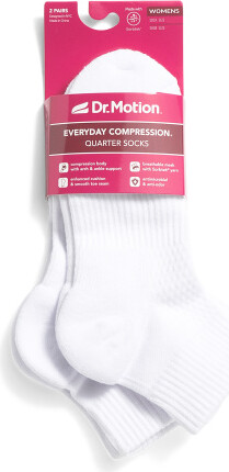TJMAXX 2Pk Ribbed Quarter Socks For Women, Nylon/Spandex/Cotton
