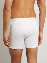 Thumbnail for your product : Sunspel Double Button Cotton Jersey Boxer Trunks - Mens - White