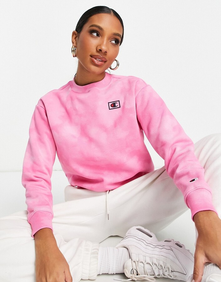 hot pink champion sweatshirt