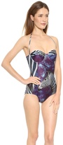 Thumbnail for your product : We Are Handsome The Racer Panel One Piece Swimsuit
