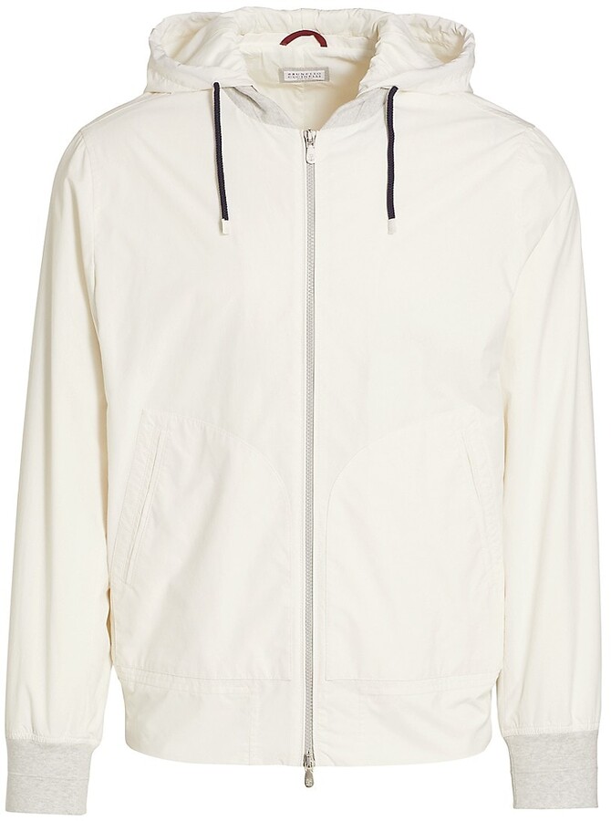 white polyester jacket