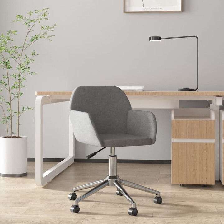 Global Pronex Swivel Office Chair Light Gray Fabric ShopStyle
