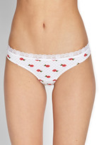 Thumbnail for your product : Forever 21 Polka Dot Rose Thong