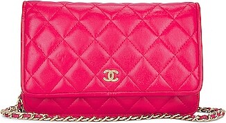 CHANEL CHANEL Tri-fold wallet purse Caviar leather Pink SHW Used