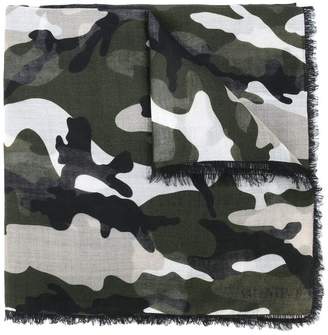 Valentino Valentino camouflage scarf