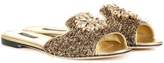 Dolce & Gabbana Exclusive to mytheresa.com ? embellished metallic slippers