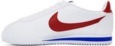 Thumbnail for your product : Nike White and Red Classic Cortez Sneakers
