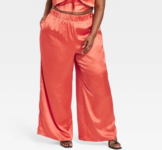 Black History Month Target x Sammy B Women's Mid-Rise Satin Pull-On Pants -  Orange S - ShopStyle