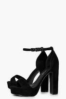 Thumbnail for your product : boohoo Womens Grace Wide Fit Platform Two Part Heel
