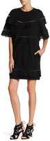 Thumbnail for your product : Gracia Ladder Piping & Pintuck Pleated Shift Dress