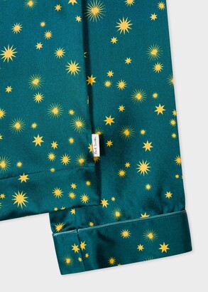 Paul Smith Women's Teal 'Stars' Print Silk Pyjama Set