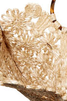Thumbnail for your product : Kayu Net Sustain Hollie Resin And Crocheted Straw Tote - Beige
