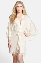 Thumbnail for your product : Eberjey 'Golden Girl' Lace Trim Kimono Robe