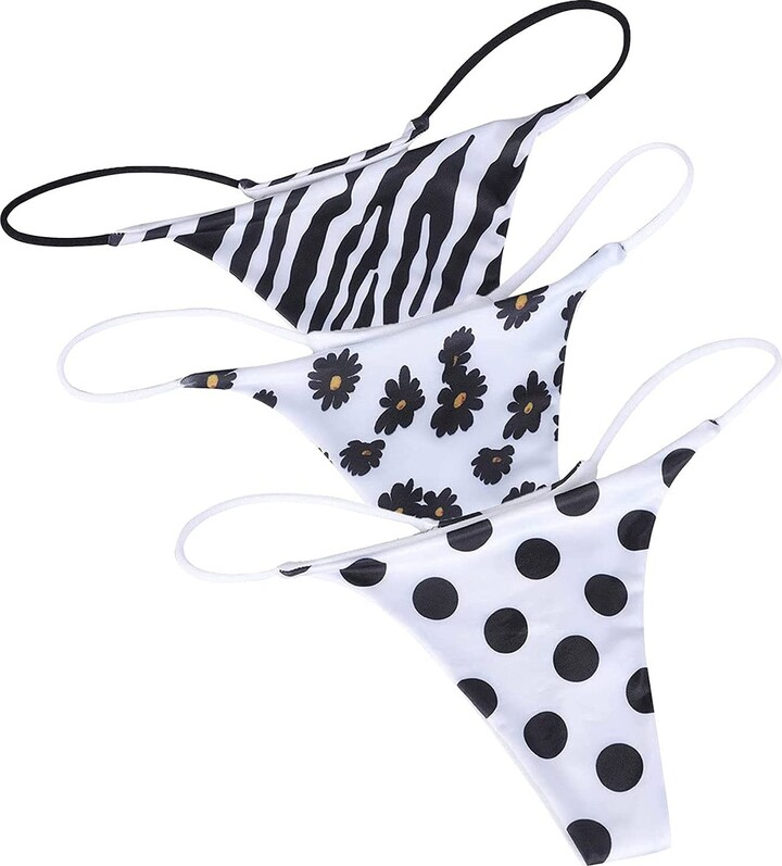 Women's Sexy G String Thong Panties Low Rise Strappy Bikini Knicker  Underwear 