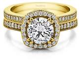 Thumbnail for your product : Twobirch Bridal Set(engagment ring & matching band)in 10k Gold With Cubic Zirconia(1.99tw)