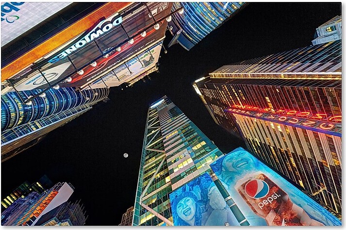 Trademark Global Trademark David Ayash "Times Square NYC" Gallery-Wrapped Canvas Art, 16" x 24"