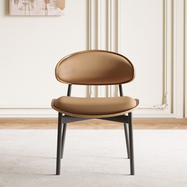 Gaoyangjiaju20.47inchLeatherDiningChairwithMetalLegs