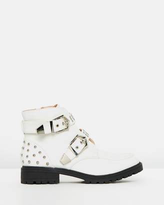Missguided Double Buckle Cleated Sole Boots