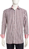 Thumbnail for your product : English Laundry Plaid Long-Sleeve Dress Shirt, Red/Black