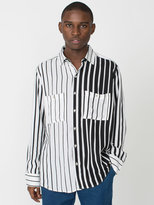 Thumbnail for your product : American Apparel Printed Rayon Long Sleeve Button-Up