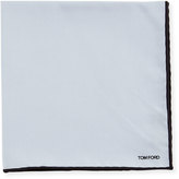 Thumbnail for your product : Tom Ford Solid Contrast-Border Silk Pocket Square
