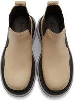 Thumbnail for your product : Bottega Veneta Beige & Black Low 'The Tire' Chelsea Boots