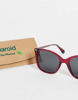 Polaroid classic retro sunglasses in red - ShopStyle