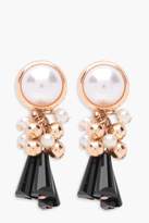Thumbnail for your product : boohoo Pearl Statement Chunky Tassel Earrings