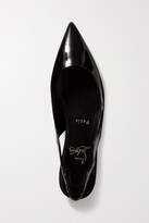 Thumbnail for your product : Christian Louboutin Hot Chikita Patent-leather Slingback Point-toe Flats - Black