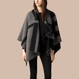 Thumbnail for your product : Burberry Check Wool and Cashmere Blanket Poncho