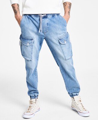 Sun + Stone Men's Encinita Regular-Fit Denim Cargo Joggers, Created for  Macy's - ShopStyle Pants