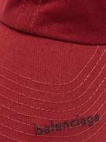 Thumbnail for your product : Balenciaga Logo Embroidered Cotton Cap - Mens - Burgundy