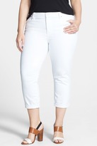 Thumbnail for your product : DKNY 'Soho' Roll Cuff Crop Skinny Jeans (Icy Brook) (Plus Size)