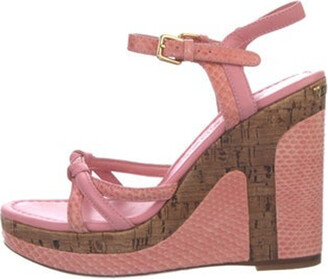 Pre-owned Louis Vuitton Pool Pillow Leather Sandal In Pink